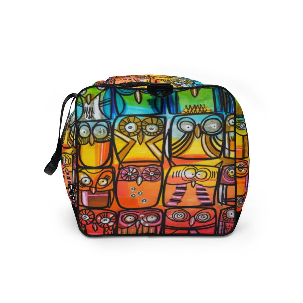 A Parliament of Rainbow Owls - Lebo Duffle Bag